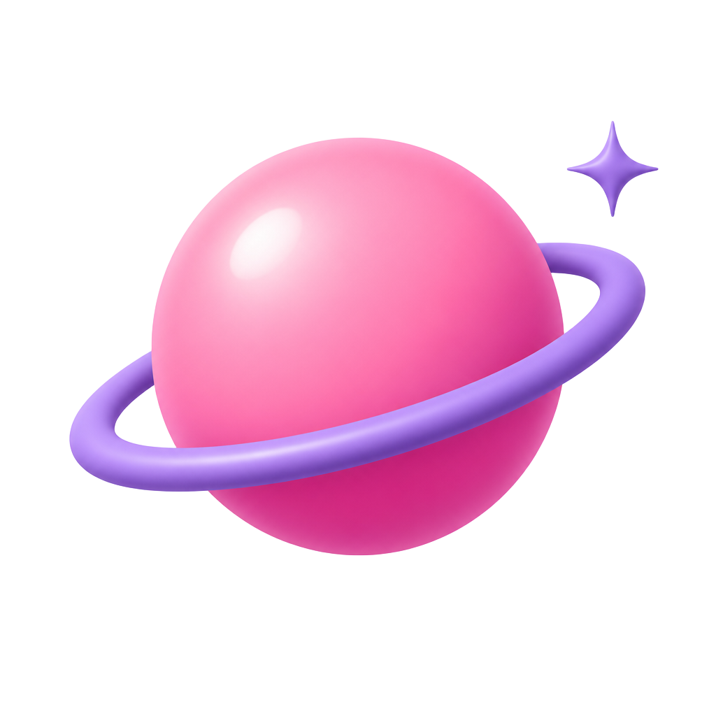 Soft gradient planet illustration representing Mars Studio